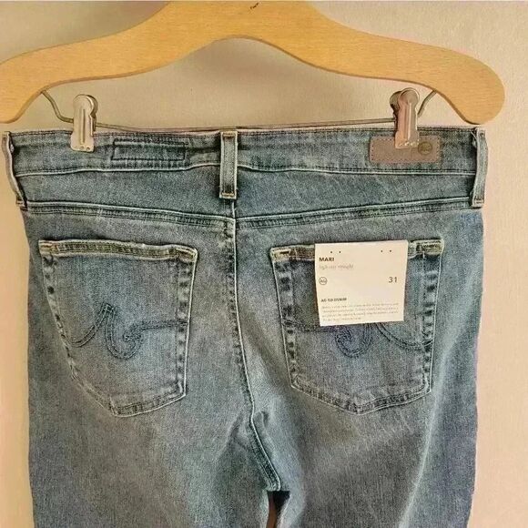 AG Adriano Goldschmied Mari High Rise Straight Jeans Size 31 - Picture 10 of 11